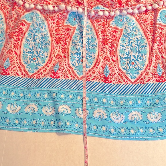 Crown & Ivy Orange & Turquoise Tropical off the shoulder Top NWT size XL - Picture 10 of 11